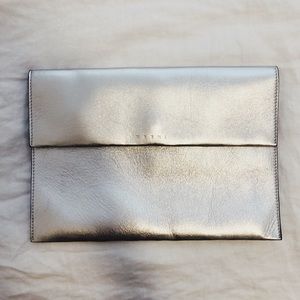 Marni silver clutch